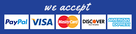 We accept payments via PayPal and all major credit cards
